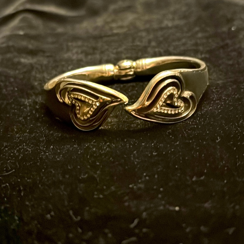 Briighton Triple Heart silvertone bracelet